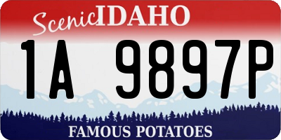 ID license plate 1A9897P