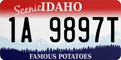 ID license plate 1A9897T
