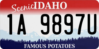 ID license plate 1A9897U