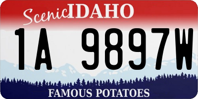 ID license plate 1A9897W