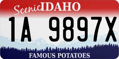 ID license plate 1A9897X