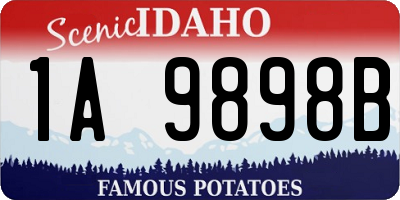ID license plate 1A9898B
