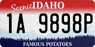 ID license plate 1A9898P