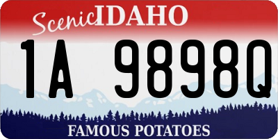 ID license plate 1A9898Q