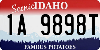 ID license plate 1A9898T