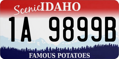 ID license plate 1A9899B