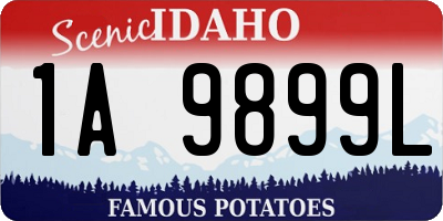 ID license plate 1A9899L