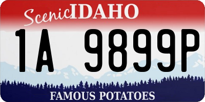 ID license plate 1A9899P
