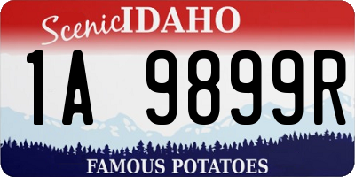 ID license plate 1A9899R