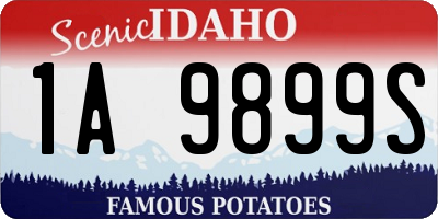 ID license plate 1A9899S