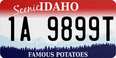ID license plate 1A9899T