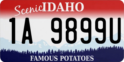 ID license plate 1A9899U