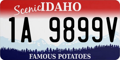 ID license plate 1A9899V
