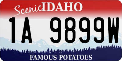 ID license plate 1A9899W
