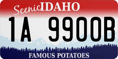 ID license plate 1A9900B
