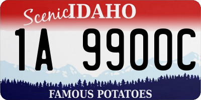 ID license plate 1A9900C