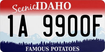ID license plate 1A9900F