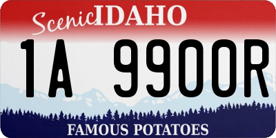 ID license plate 1A9900R