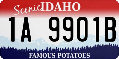 ID license plate 1A9901B