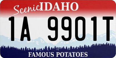 ID license plate 1A9901T