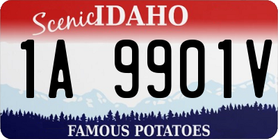 ID license plate 1A9901V