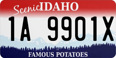 ID license plate 1A9901X