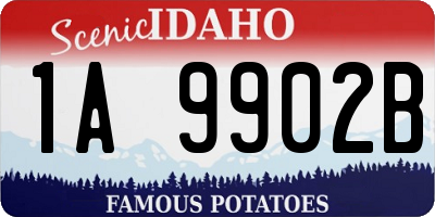 ID license plate 1A9902B