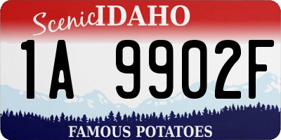 ID license plate 1A9902F