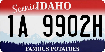 ID license plate 1A9902H