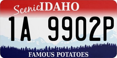 ID license plate 1A9902P
