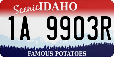 ID license plate 1A9903R
