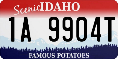 ID license plate 1A9904T