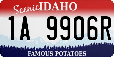 ID license plate 1A9906R