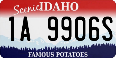 ID license plate 1A9906S