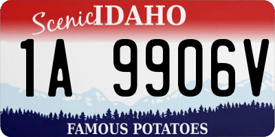 ID license plate 1A9906V