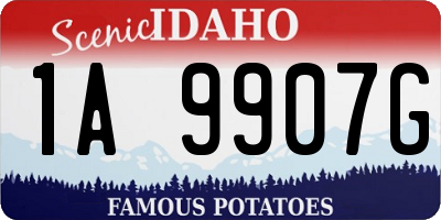 ID license plate 1A9907G