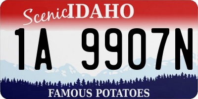 ID license plate 1A9907N