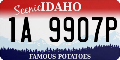 ID license plate 1A9907P