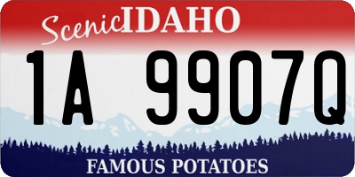 ID license plate 1A9907Q