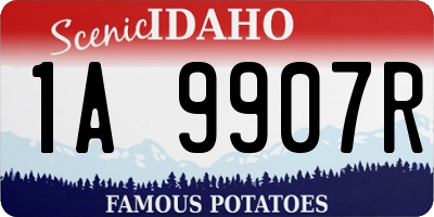 ID license plate 1A9907R