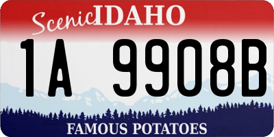 ID license plate 1A9908B