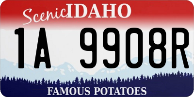 ID license plate 1A9908R