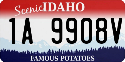 ID license plate 1A9908V