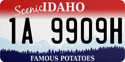 ID license plate 1A9909H