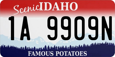 ID license plate 1A9909N