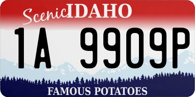ID license plate 1A9909P