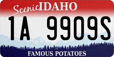 ID license plate 1A9909S