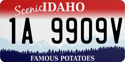 ID license plate 1A9909V