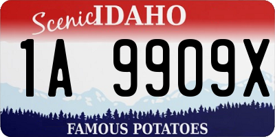 ID license plate 1A9909X