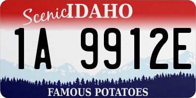 ID license plate 1A9912E